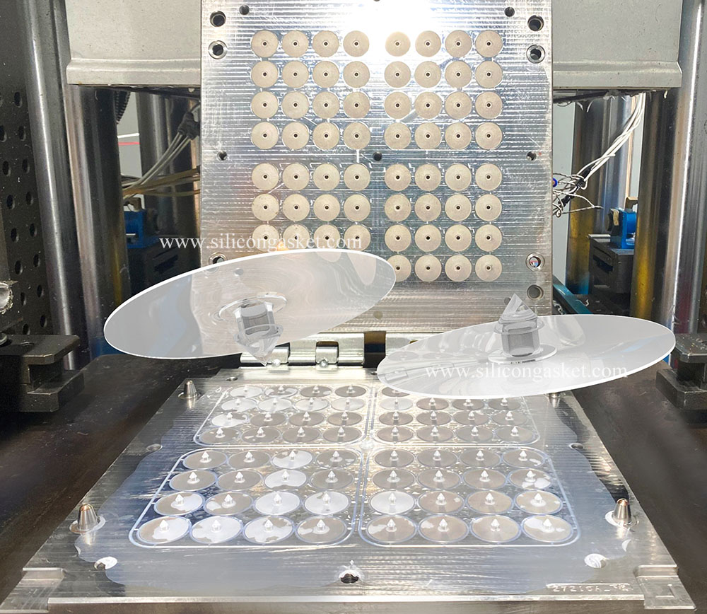 Transfer molded umbrella valve